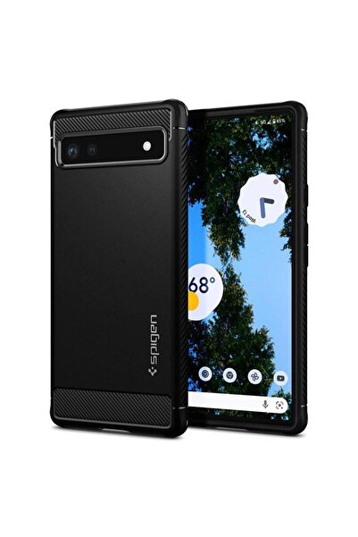 Spigen Здрав брониран калъф, съвместим с Google Pixel 6a, матово черен