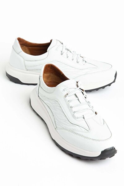 Dilimler Ayakkabı Genuine Leather Men's Casual Shoes White Elastic Laces Side...