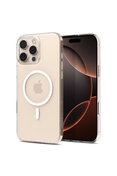 Spigen Husa Thin Fit T MagSafe pentru iPhone 16 Pro, Clear White - Protectie ...