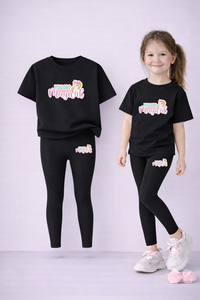 VODEXA طقم تي شيرت - طقم تي شيرت للأم والابنة مصنوع من القطن بنسبة 100%، مرن ...