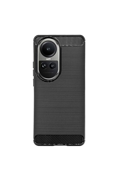 SILKASE Husa pentru Oppo Reno 10 Pro, silicon carbon, culoare negru