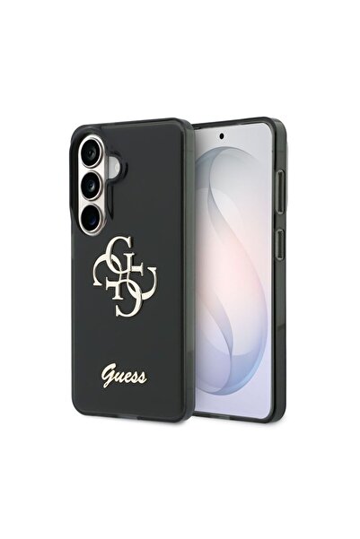 Guess IML 4G Script Μεταλλική Θήκη με Λογότυπο για Samsung Galaxy 26 Μαύρο