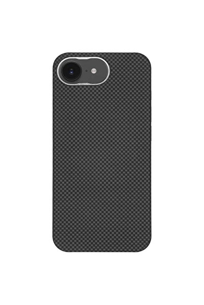 SILKASE Husa fibra de carbon MagSafe pentru iPhone 17e/16e, aramid kevlar, me...