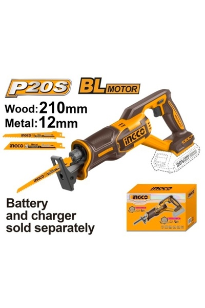 Ingco Σπαθοσέγα 20 V με κινητήρα χωρίς ψήκτρες CRSLI 2108