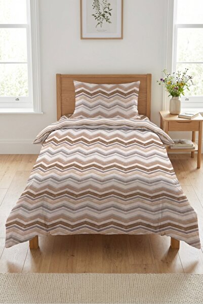 Evmila Σετ βρεφικού κλινοσκεπασμάτων με γεωμετρικό σχέδιο ζιγκ-ζαγκ - Διακοσμ...