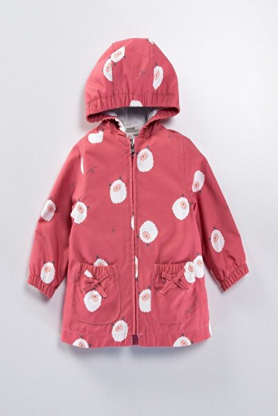Butik KIZ BEBEK - ÇOCUK KAPÜŞON DETAYLI KUZU DESENLİ ÖZEL KOLEKSİYON YAĞMURLU...