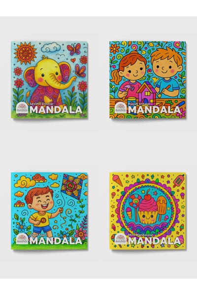 Art Terapi Mandala Yayınları Mandala Çocuklar İçin Eğitici Boyama Kitabı 4lü Set