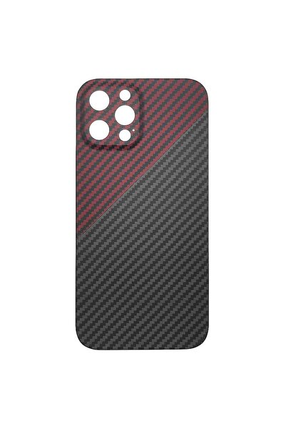SILKASE Husa fibra carbon pentru iPhone 12 Pro, protectie camera, aramid kevl...