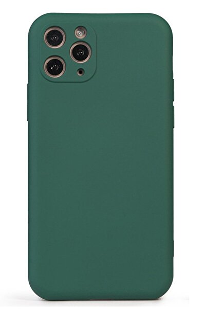 SILKASE Husa compatibila cu iPhone 12 Mini, SILKASE, culoare verde inchis, so...