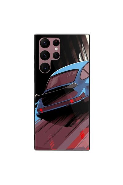 SILKASE Θήκη για Samsung Galaxy S22 Ultra, από καουτσούκ/αλουμίνιο, μαύρο χρώ...