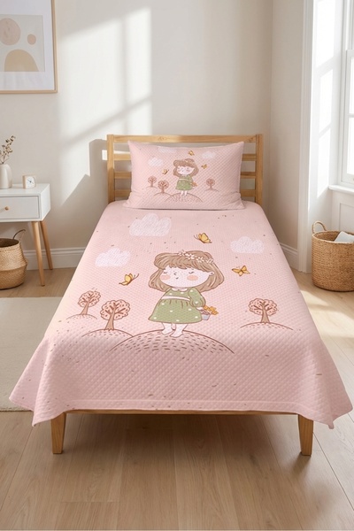 Evmila Σετ μωρού πικέ με σχέδιο πεταλούδας και σύννεφα για κορίτσια - Κάλυμμα...