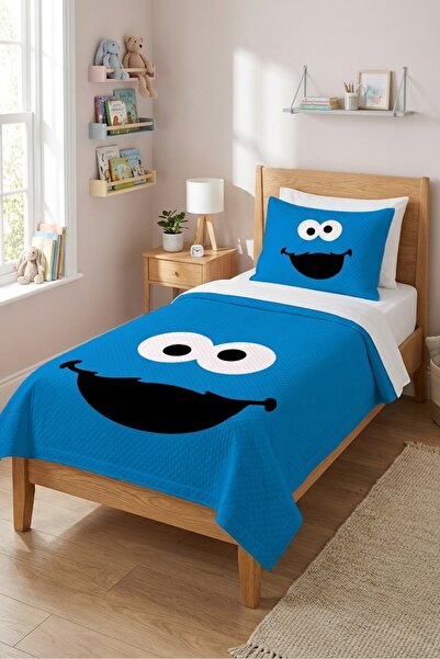 Evmila Παιδικό σετ νεανικού πικέ με χαριτωμένες φιγούρες προσώπων - Χαρούμενο...