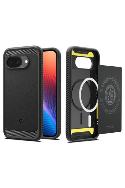 Spigen Ανθεκτική Θωρακισμένη Θήκη για Google Pixel 9a, Magsafe, ματ μαύρο