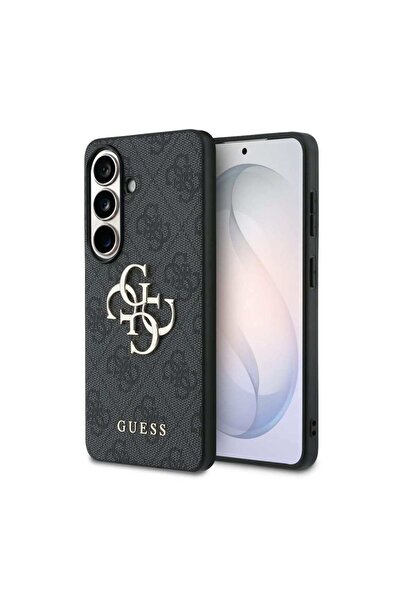 Guess PU 4G Μεταλλική Θήκη με Λογότυπο για Samsung Galaxy S26 Γκρι