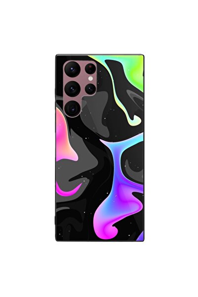 SILKASE Θήκη για Samsung Galaxy S22 Ultra, από καουτσούκ/αλουμίνιο, μαύρο χρώ...