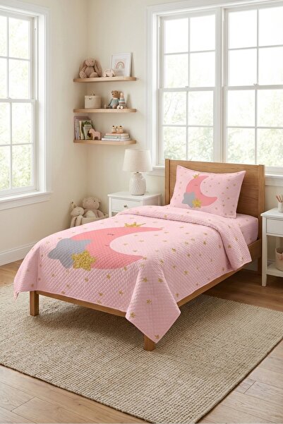 Evmila Σετ Παιδικού Κρεβατιού Moon Star Princess - Μοντέρνο Καπιτονέ Κάλυμμα ...