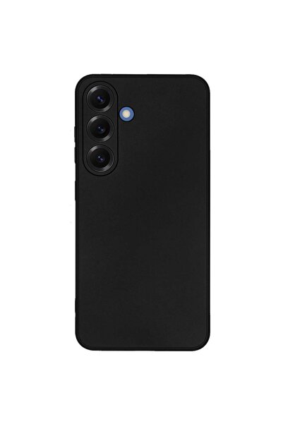 SILKASE Θήκη για Samsung S25, μαλακή σιλικόνη, προστασία κάμερας, μαύρο χρώμα