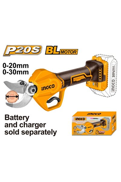 Ingco 20V Ηλεκτρικό Κλαδευτήρι Χωρίς Ψήκτρες 30 χιλ.