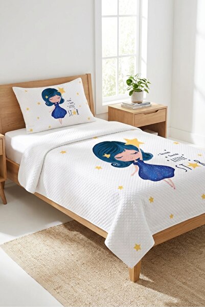 Evmila Σετ Κλινοσκεπάσματα Starry Fairy Tale Girl Teenage Pique-Cloudy Blue M...