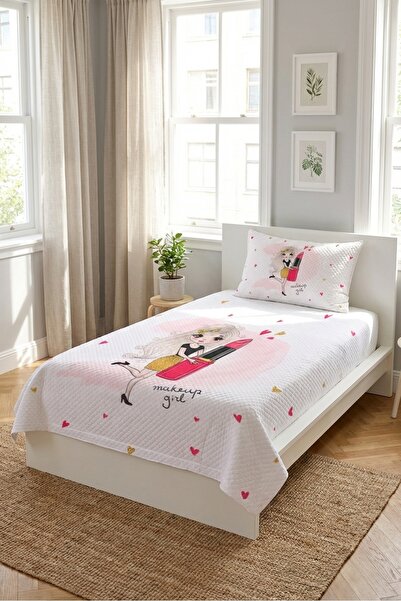 Evmila Fashion Icon Hearted Makeup Theme Baby Pique Set-Girl's Room Modern Po...