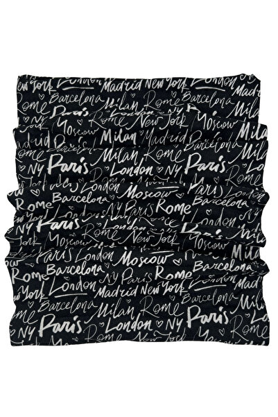 Sofist İstanbul City Buff Πολυλειτουργικό Μαύρο & Λευκό Κάλυμμα Λαιμού/Μπαντά...