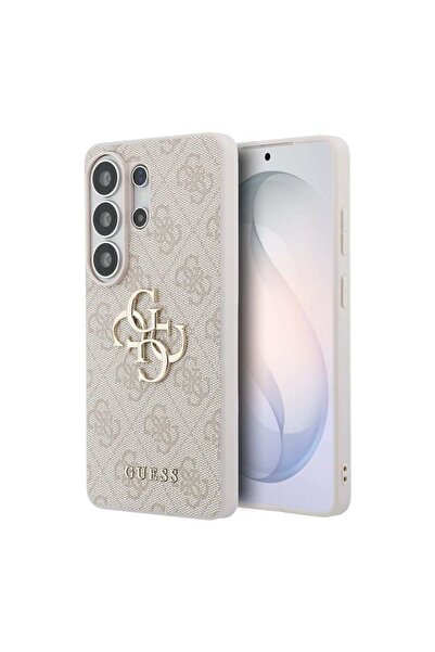 Guess PU 4G Μεταλλική Θήκη με Λογότυπο για Samsung Galaxy S26 Ultra Ροζ