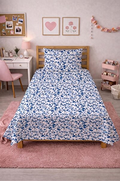 Evmila Floral Blue and White Branchy Children's Pique Set - Nostalgic Spring ...