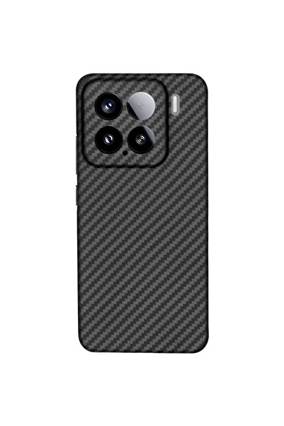 SILKASE Карбонов калъф за Xiaomi 15, защита на камерата, матово черен
