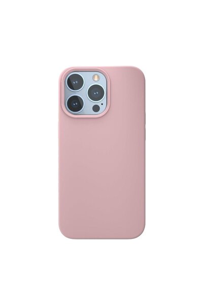 SILKASE Θήκη για Apple iPhone 13 Pro, magcase, μαλακή σιλικόνη, απαλό ροζ χρώμα