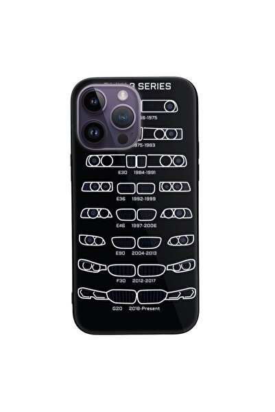 SILKASE Θήκη για Apple iPhone 14 Pro, από καουτσούκ/αλουμίνιο, μαύρο χρώμα, σ...