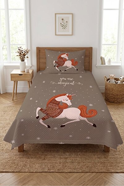 Evmila Unicorn Starry Fairytale Παιδικό Σετ Πικέ - Καπιτονέ Κάλυμμα Κρεβατιού...
