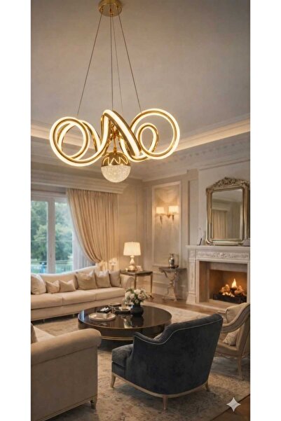 Baviyer Aydınlatma Tek Toplu MiniKuğu 3 Renk Gold Led Avize