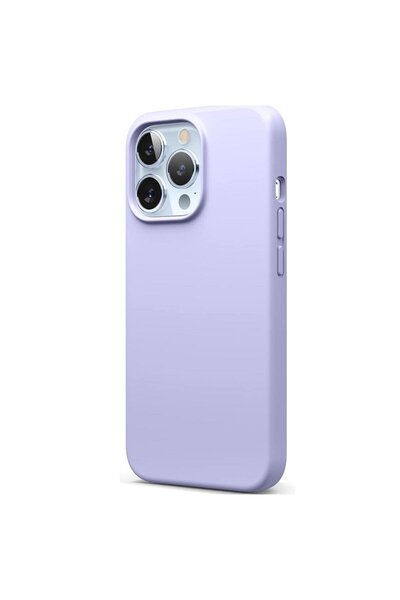 SILKASE Θήκη για Apple iPhone 13 Pro, από μαλακή σιλικόνη, χρώμα λεβάντας