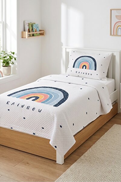 Evmila Σετ για νέους με σχέδια ουράνιο τόξο και πουά - Διακοσμητικό κάλυμμα κ...