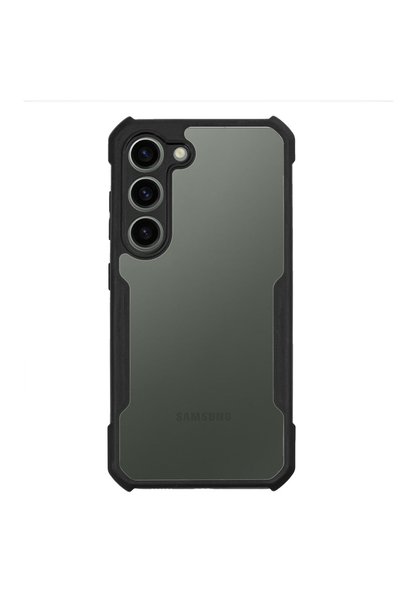 SILKASE Husa pentru Samsung S23, AntiGravity, AntiShock, negru/transparent