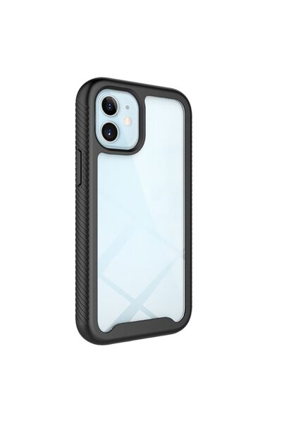 SILKASE Husa Vault pentru iPhone 12 Mini, culoare negru, antishock, camera pr...