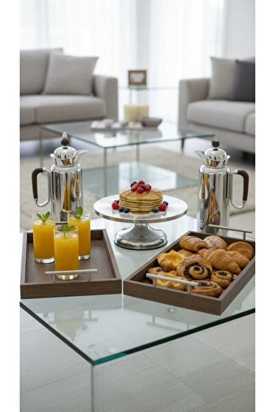 Generic Elegant Hospitality Set Includes Tea and Coffee Tray Set + Cake Stand...