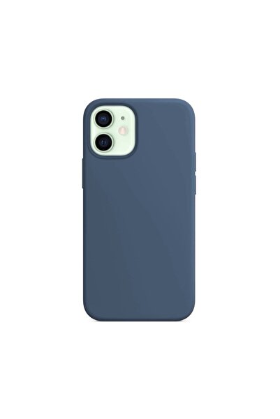 SILKASE Husa pentru iPhone 12 Mini, SILKASE, culoare albastru, silicon