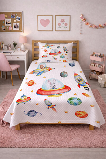 Evmila Space Rocket Planet Single Person Pique Set-Galactic Adventure Scandin...