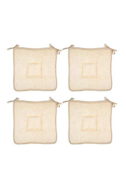 Wonderland Σετ 4 μαξιλαριών για καρέκλα, κρεμ, 39 x 39 εκ.