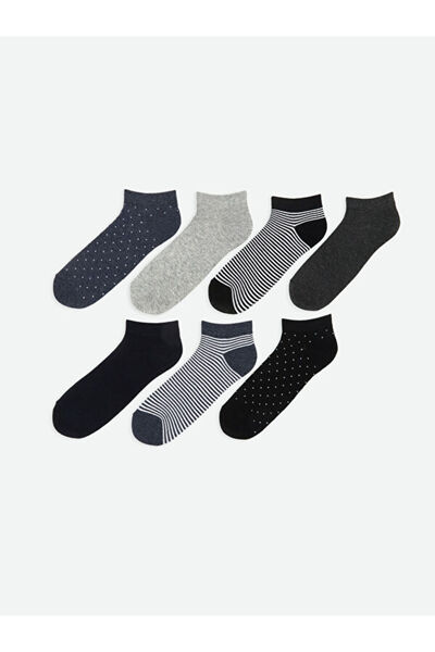 LC Waikiki Sparkling Choices Embroidered Men's Bootie Socks 7-Piece from Shin...