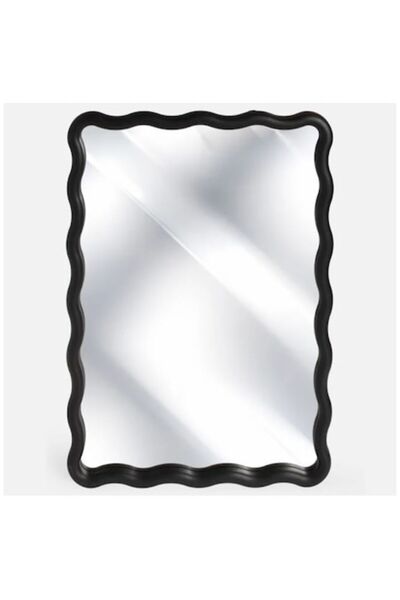 OEM Καθρέφτης με κυματιστό πλαίσιο, μαύρος, 43Χ61ΕΚ