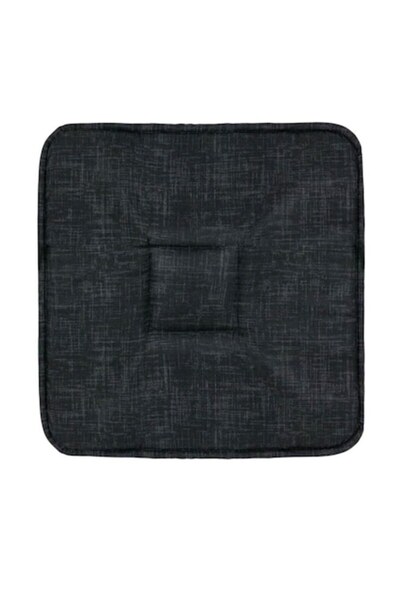 OEM Μαξιλάρι Καρέκλας, Διπλής Όψης, Μαύρο, 39x39x3εκ.