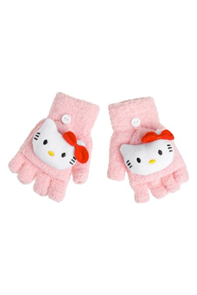 OEM Mănuși fără degete 3D Hello Kitty pentru copii, roz, 6-10 ani