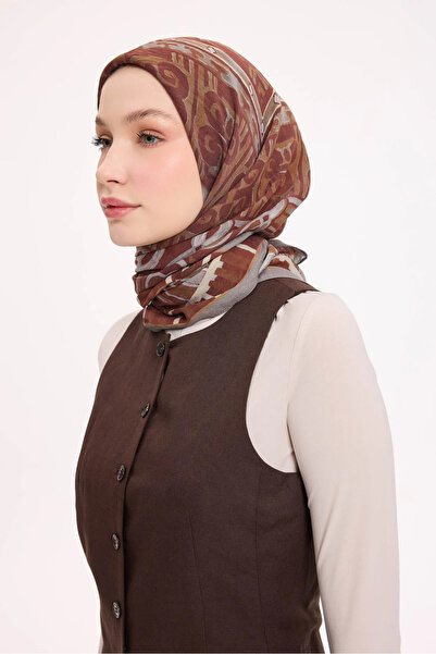 Silk Home Φουλάρι από βισκόζη βελόρα με αρχαία μοτίβα Four Seasons 6419-08