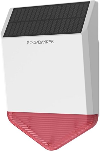 Roombanker SO1 Dış Mekan Sireni - IP65, Şarj için Dahili Güneş Paneli ile Ona...