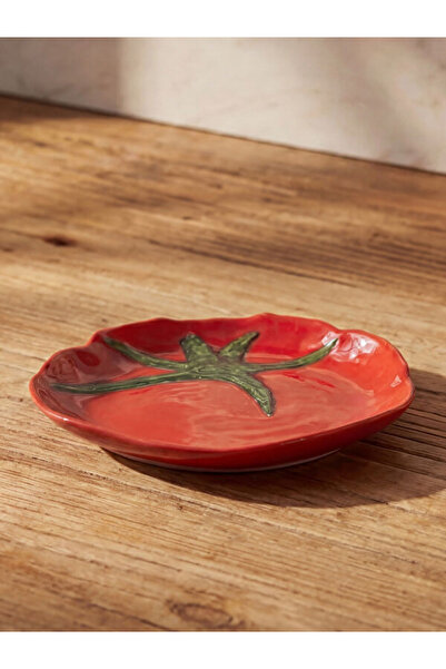 LC Waikiki Sparkling Choices Tomato Figured Glass Snack Plate from Shining Store