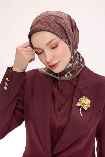 Silk Home Φουλάρι από βισκόζη βελόρα με αρχαία μοτίβα Four Seasons 6419-07