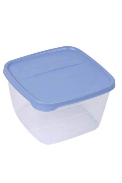 OEM Διαφανές Δοχείο Τροφίμων με Μπλε Καπάκι, 4 λίτρα, 20,5x20,5x13 εκ.
