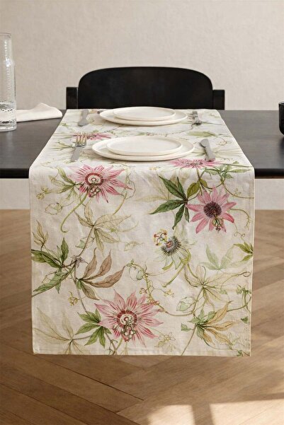 dekomall home & living Covor decorativ din bumbac Nature Flowers 50*150 Cm-RU...